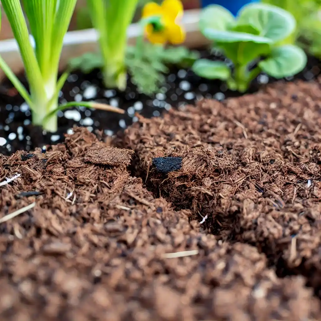  cocopeat as a soil amendment in a garden