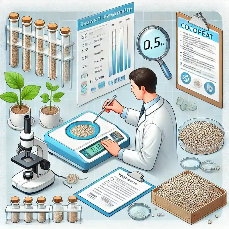 quality testing of cocopeat for hydroponic farming