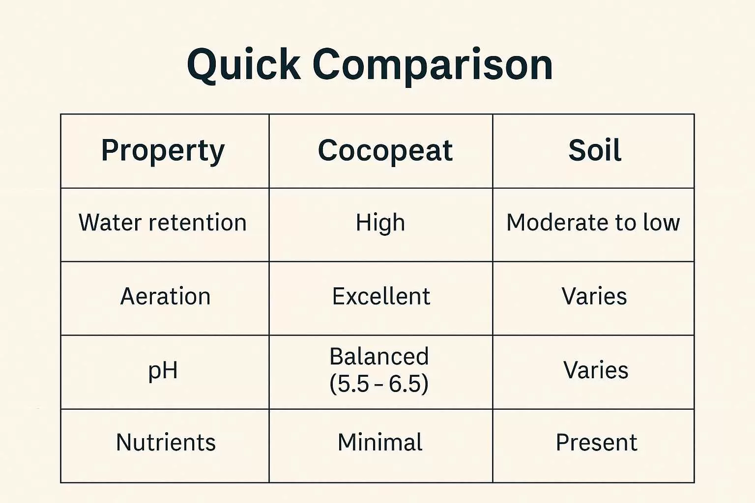 cocopeat VS soil, a quick comparison