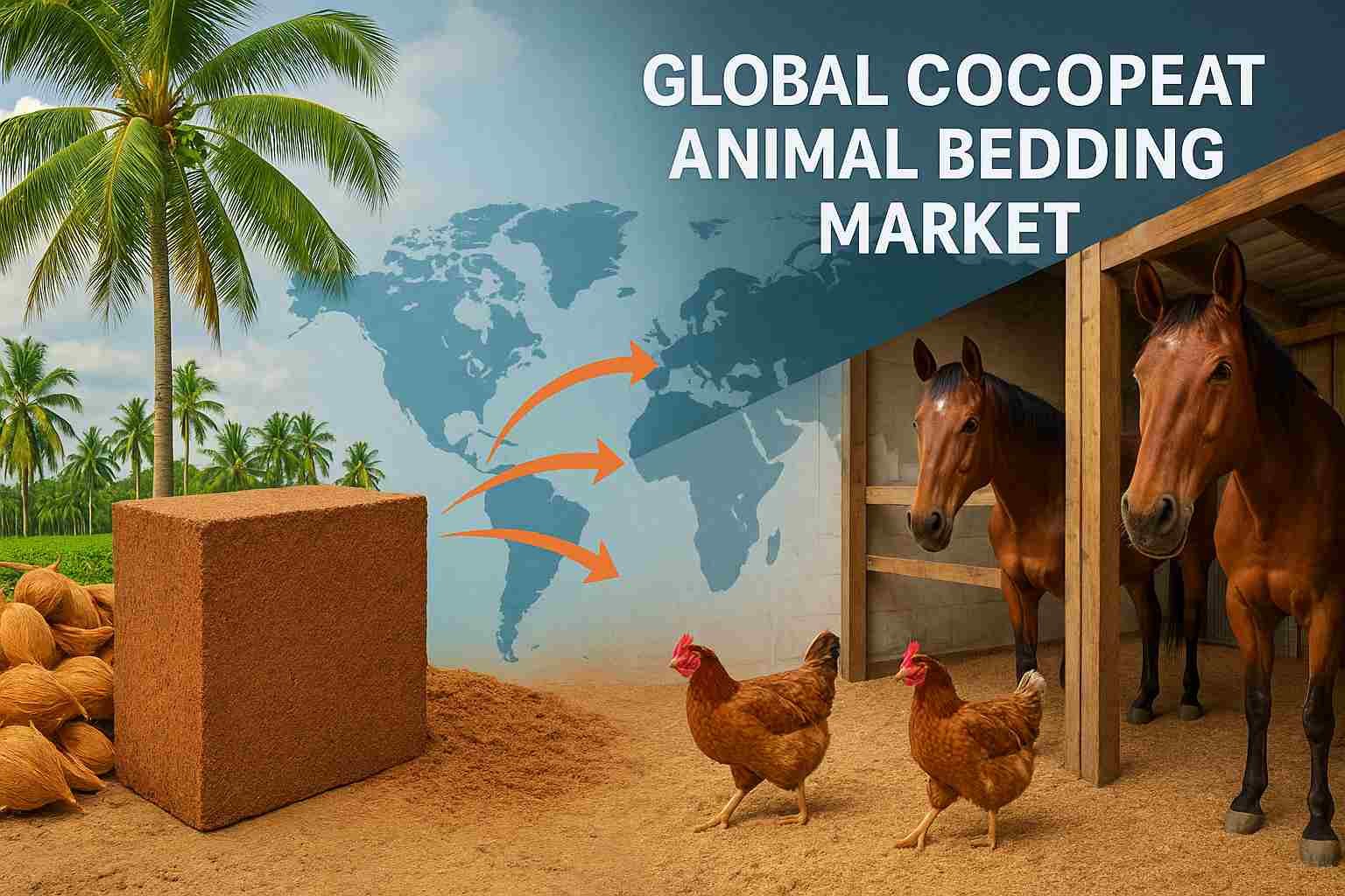 Exporting cocopeat for animal bedding – global scope from Tamil Nadu to Europe, Middle East, and Asia