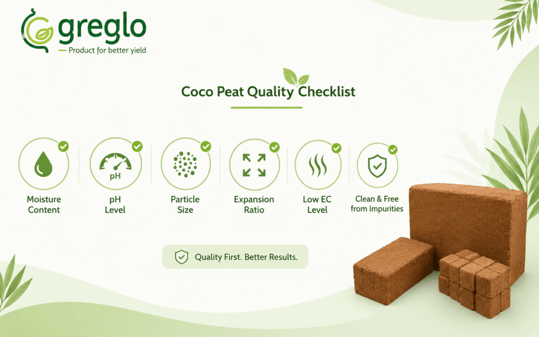 Coco peat quality checklist