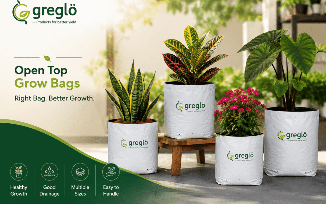 Greglo open top grow bags for ornamental plants and home gardening