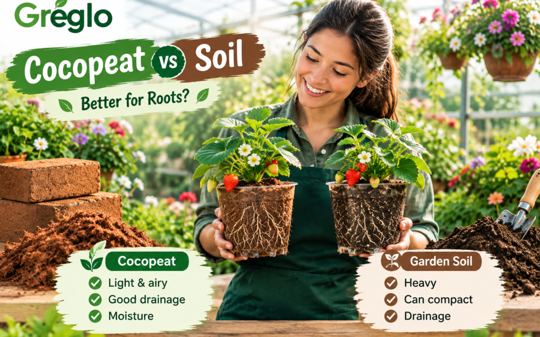 Cocopeat vs soil for plant growth