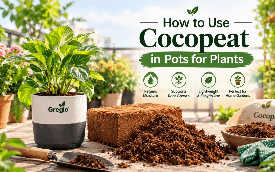 How to Use Cocopeat in Pots for Plants | Greglo