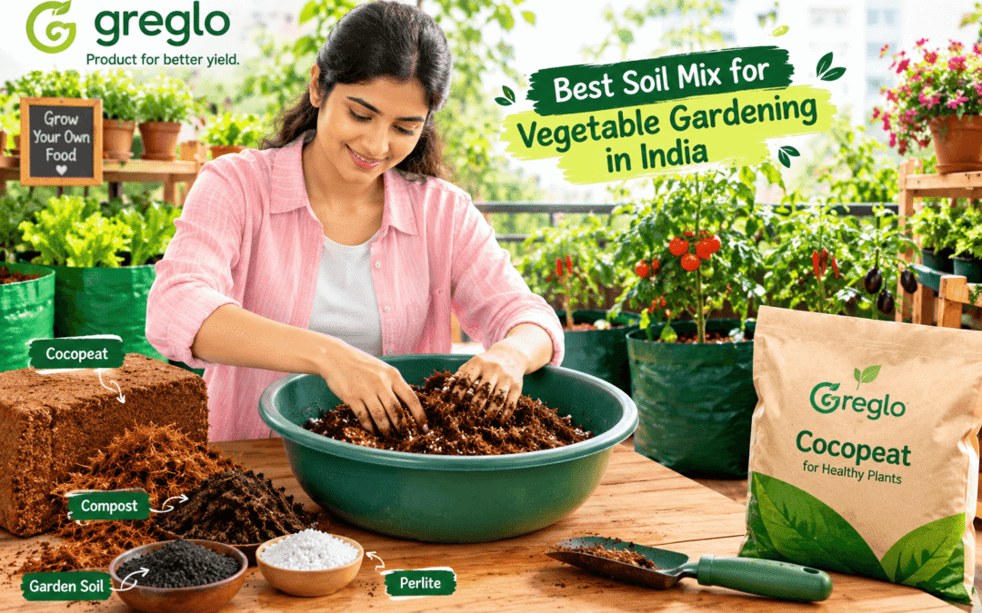 Best soil mix for vegetable gardening in India using cocopeat and garden soil in a home garden